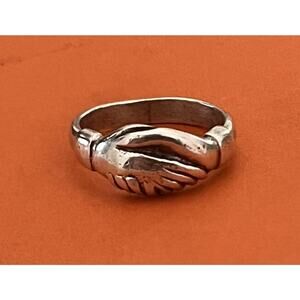 James Avery Retired Sterling Silver Friendship Ring Size 6.5